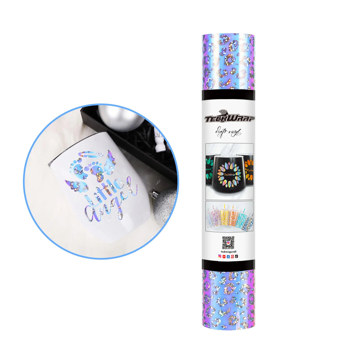 Holographic Patterned Adhesive Vinyl Foile - TeckWrap Craft Europe