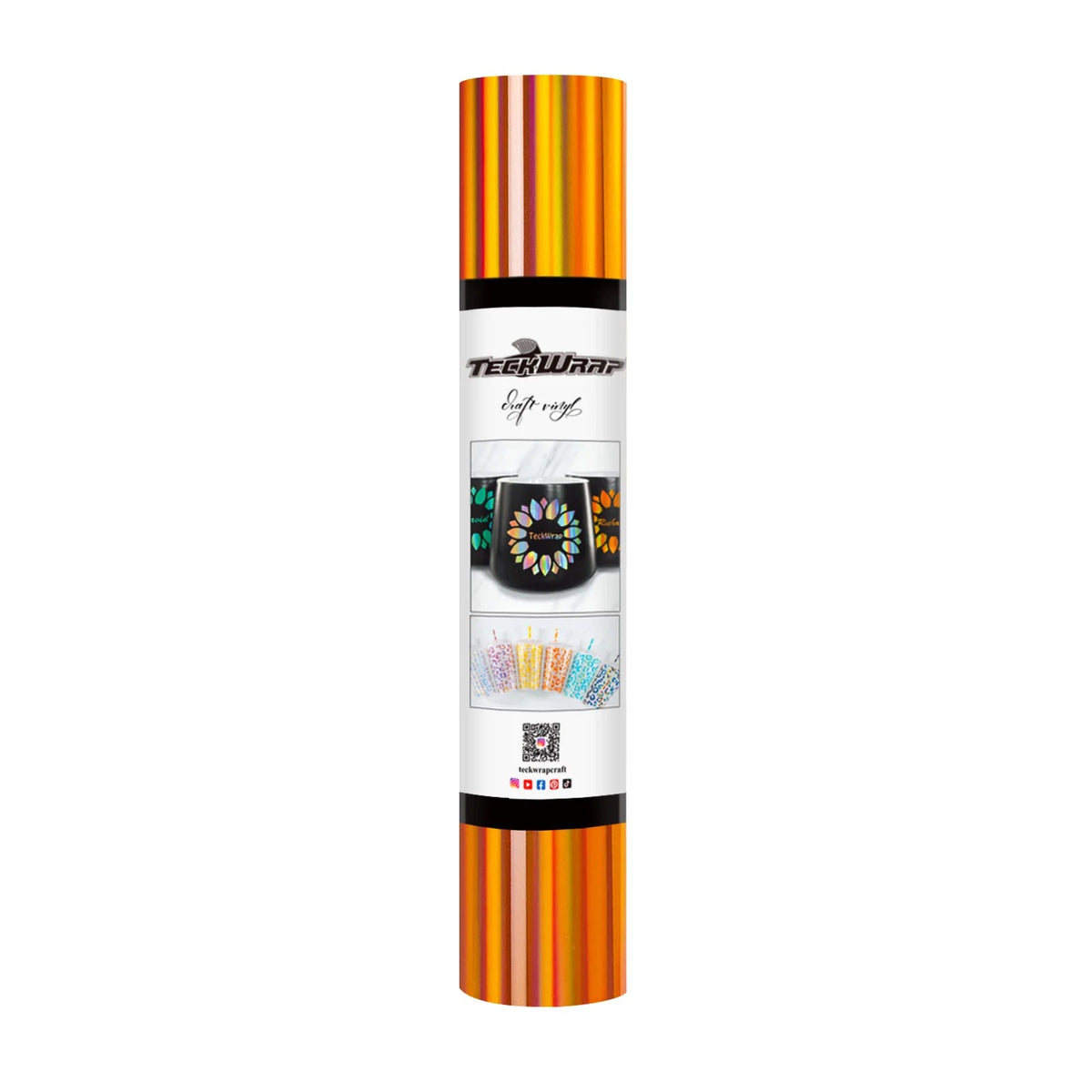 Holographic Glossy Rainbow Vinyl Permanent Adhesive Craft Vinyl - TeckWrap Craft Europe