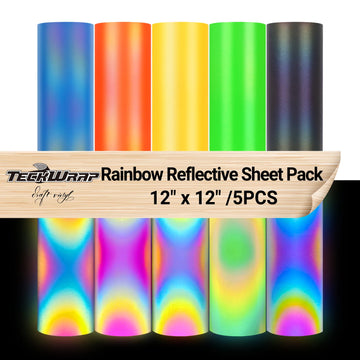 Reflective Adhesive Vinyl Sheets Pack - TeckWrap Craft Europe