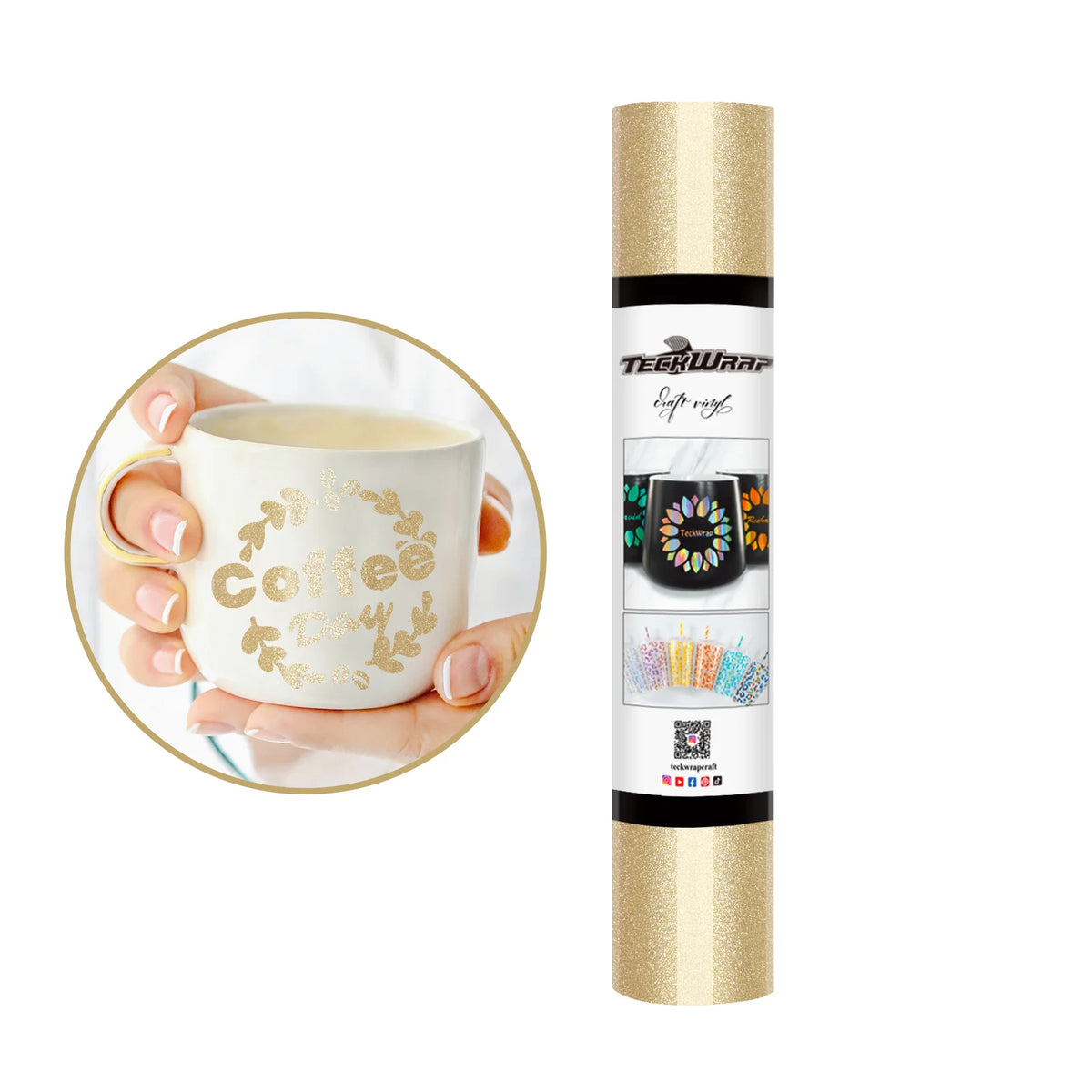 Shimmer Permanent Adhesive Craft Vinyl Folie - TeckWrap Craft Europe