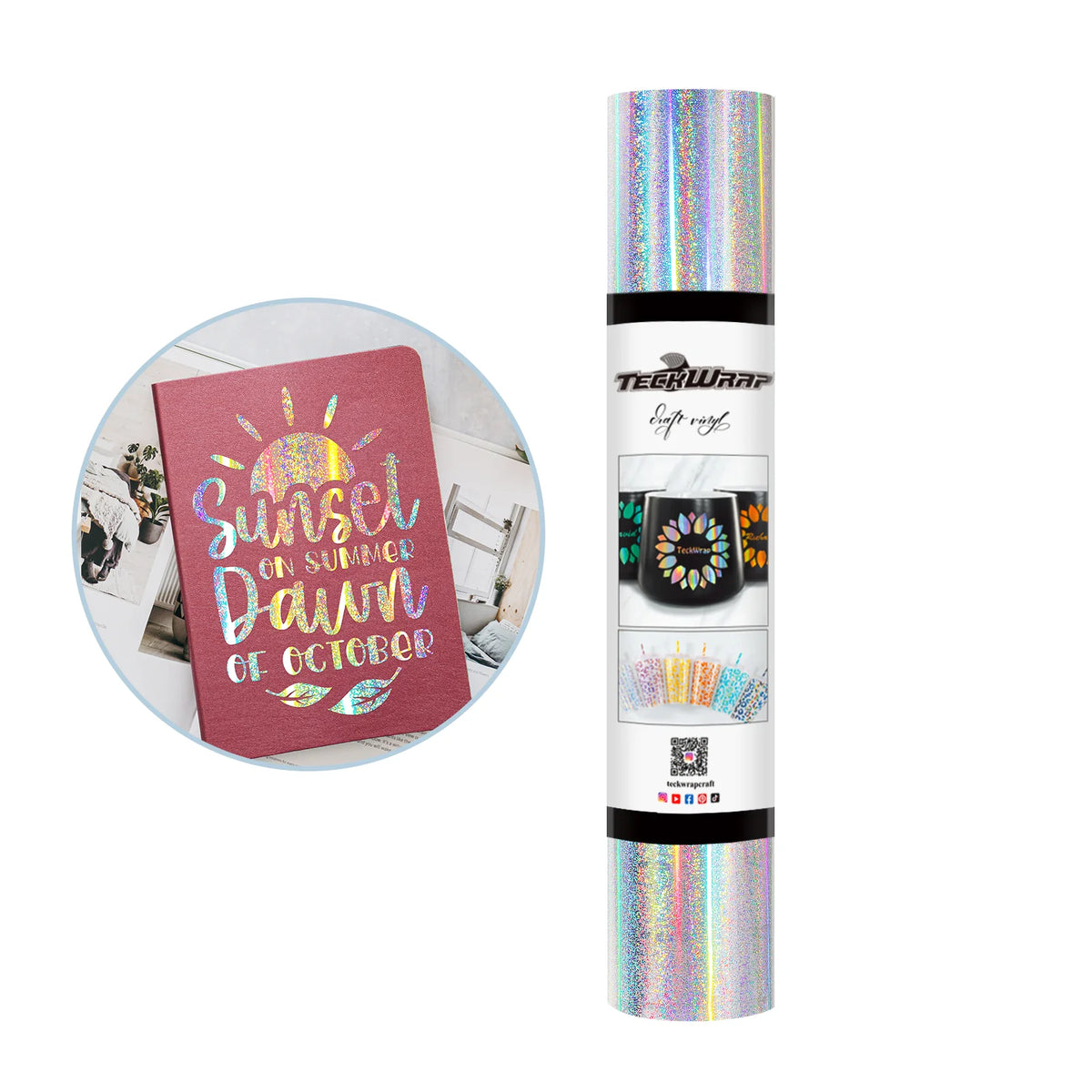 Glitter Mermaid Adhesive Vinyl - TeckWrap Craft Europe