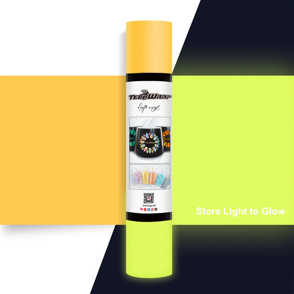 Glow In the Dark Adhesive Vinyl Folie - TeckWrap Craft Europe