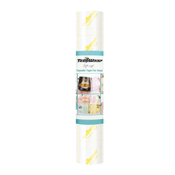 Yellow Grid Transfer Tape for Glitter Adhesive Vinyl Folie - TeckWrap Craft Europe