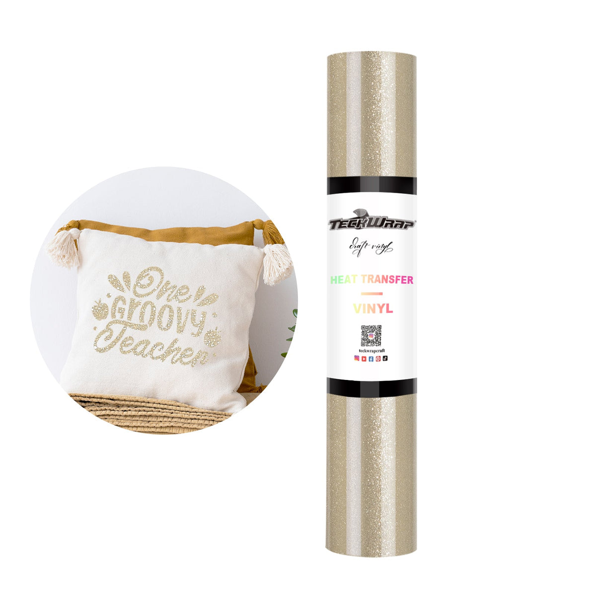 Iron On Sparkle Heat Transfer Vinyl Shimmer HTV Craft Foil - TeckWrap Craft Europe