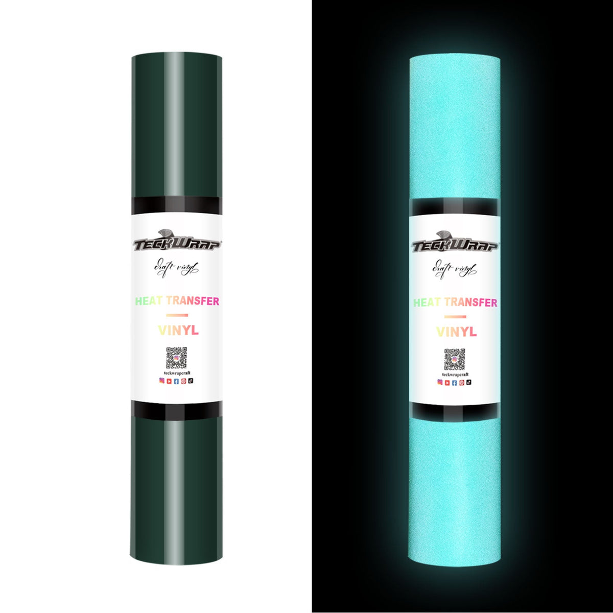 Reflective Heat Transfer Vinyl 5ft Roll - US to US / Dark Green - TeckwrapCraft