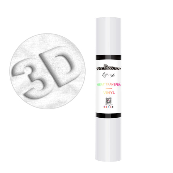 Iron On Puff Heat Transfer Vinyl Foil HTV Craft Vinyl Roll 3D - TeckWrap Craft Europe