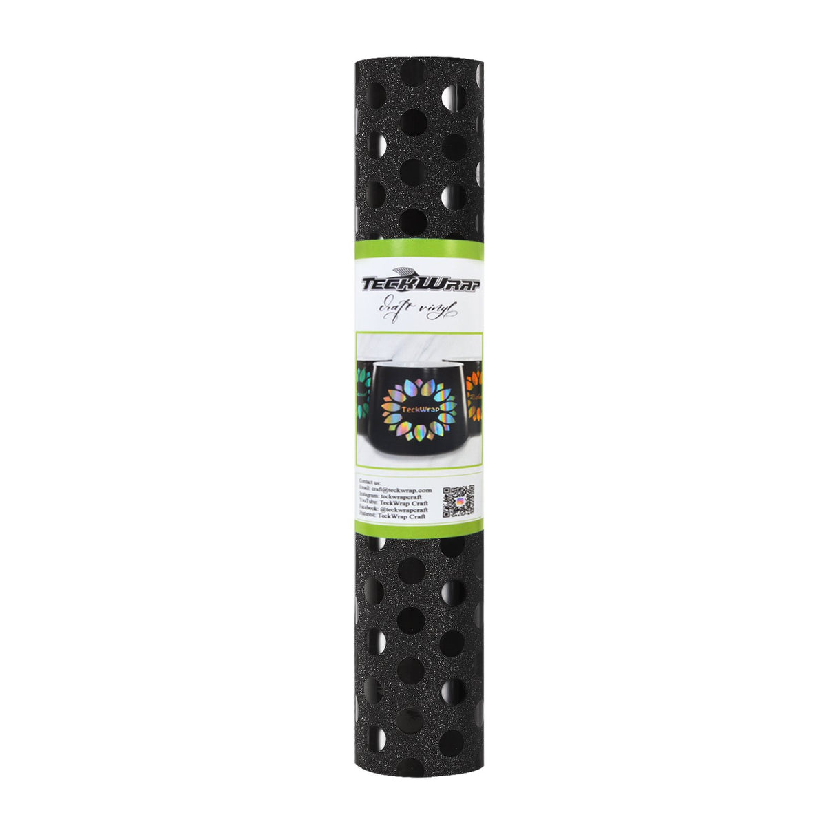 Glitter Polka Dots Adhesive Vinyl Folie - TeckWrap Craft Europe