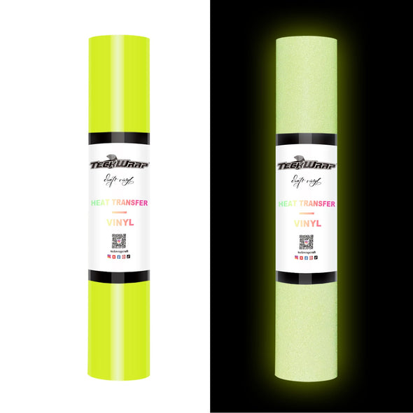 Reflective Heat Transfer Vinyl 5ft Roll - US to US / Neon Yellow - TeckwrapCraft
