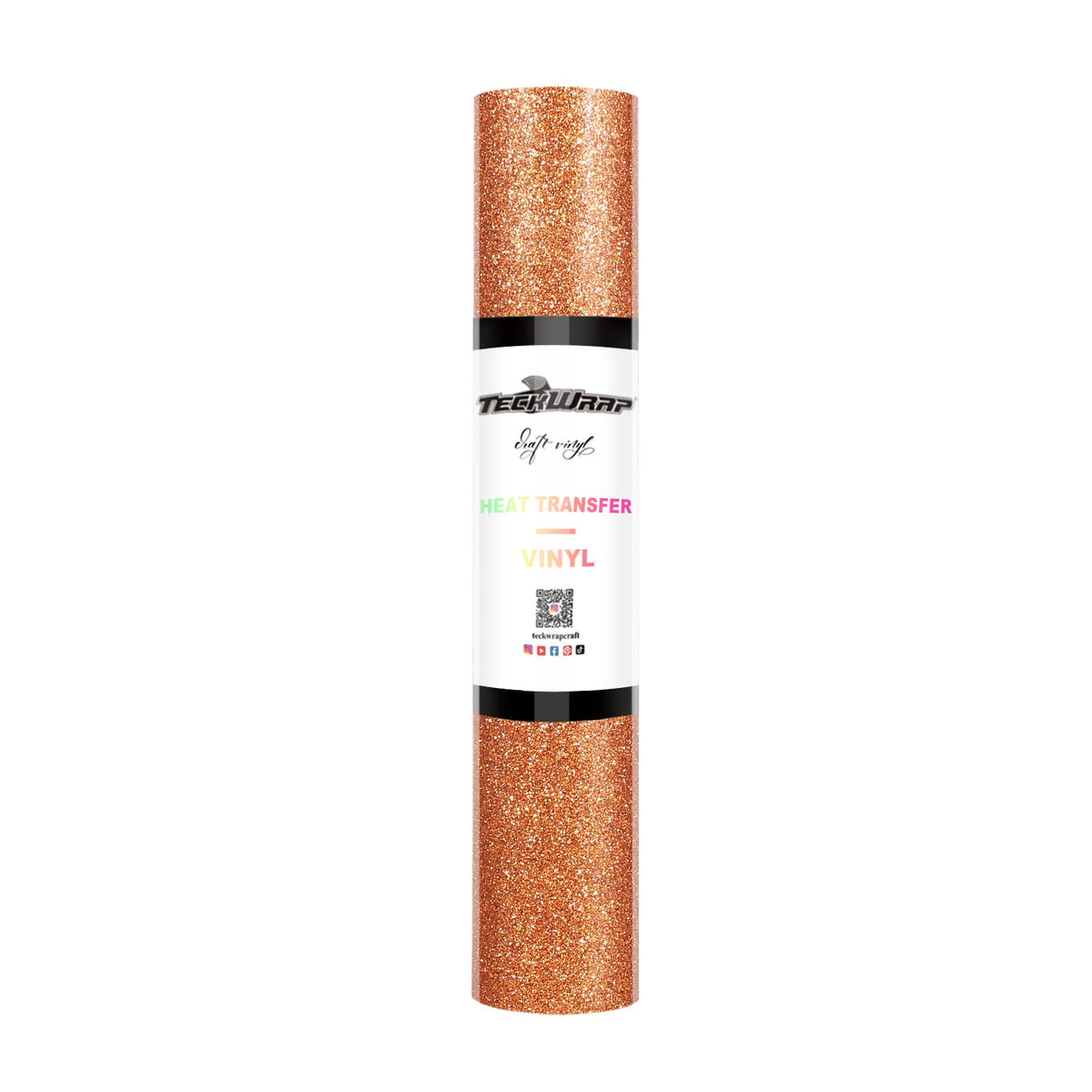 Glitter Heat Transfer Vinyl 5ft roll - US to US / Coffee Gold - TeckwrapCraft