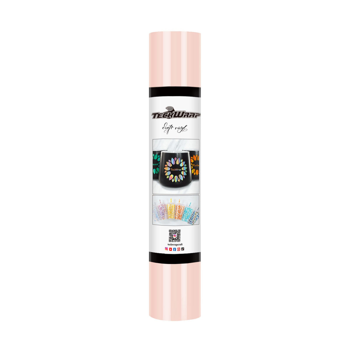 001G series 5ft Craft Vinyl (glossy) - Worldwide / 5ft / Pastel Pink - TeckwrapCraft