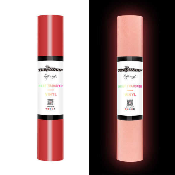 Reflective Heat Transfer Vinyl 5ft Roll - US to US / Pure Red - TeckwrapCraft