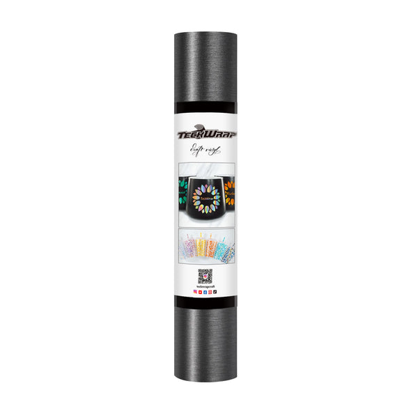 TeckWrap Craft Metallic Satin Chrome Brushed Dark Grey Color