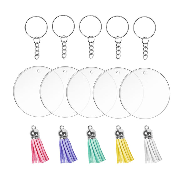 Round Acrylic Keychain Blanks - Worldwide - TeckwrapCraft