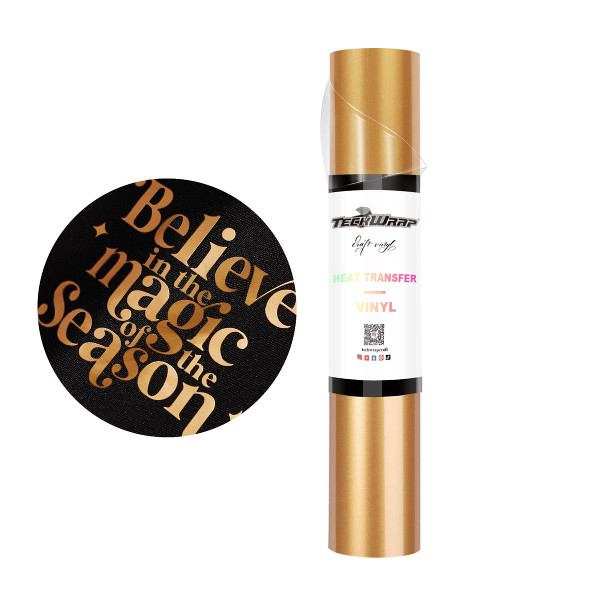 Iron On Metallic Pearlescent Heat Transfer Vinyl - TeckWrap Craft Europe