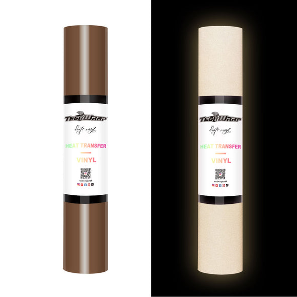 Reflective Heat Transfer Vinyl 5ft Roll - US to US / Coffee Brown - TeckwrapCraft