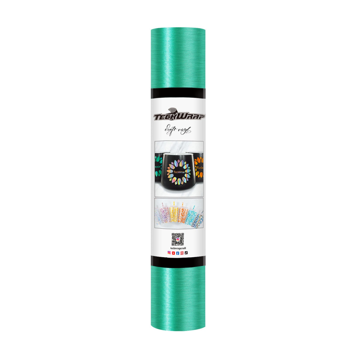 TeckWrap Craft Metallic Satin Chrome Brushed Emerald Green Color