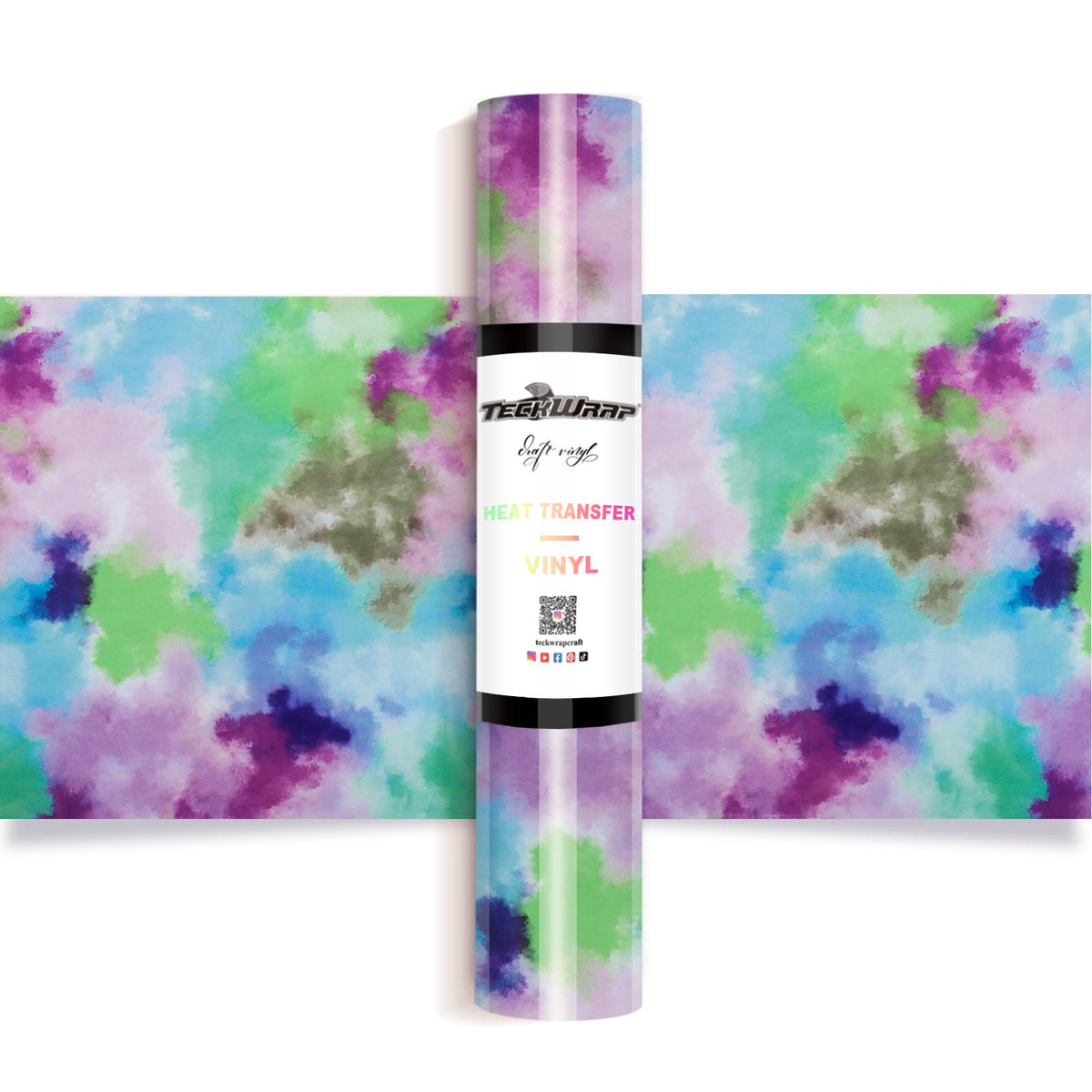 Colorful Splash Heat Transfer Vinyl 5ft - Grape - TeckwrapCraft