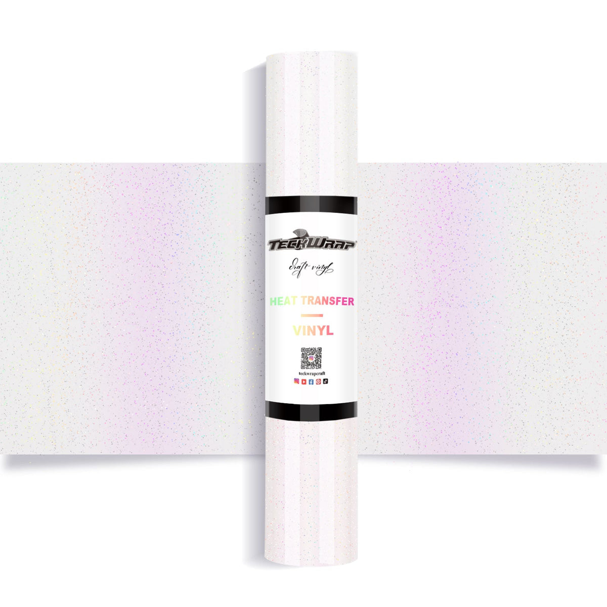 Chameleon Shimmer Heat Transfer Vinyl 5ft Roll - US to US / Milky White - TeckwrapCraft