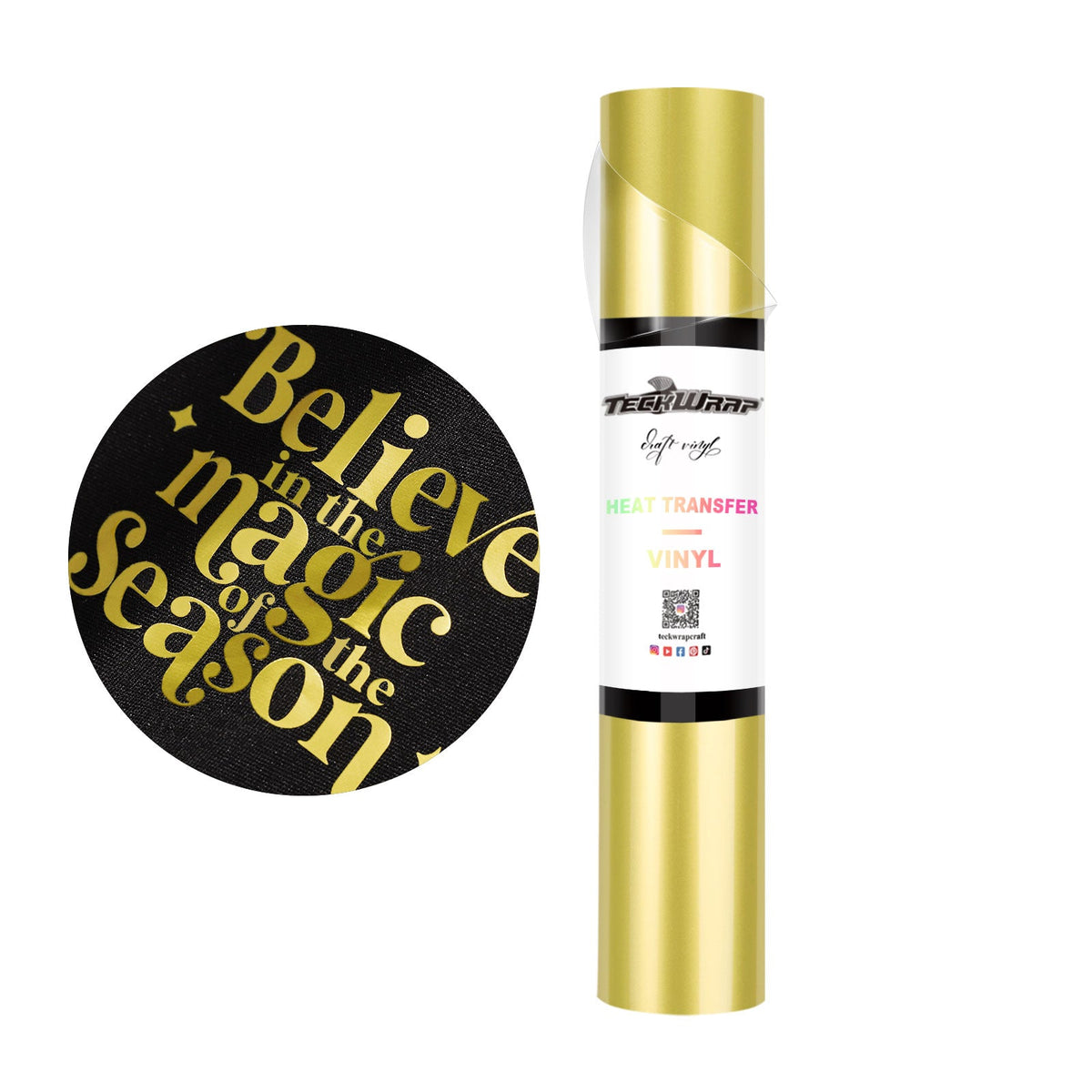 Iron On Metallic Pearlescent Heat Transfer Vinyl - TeckWrap Craft Europe