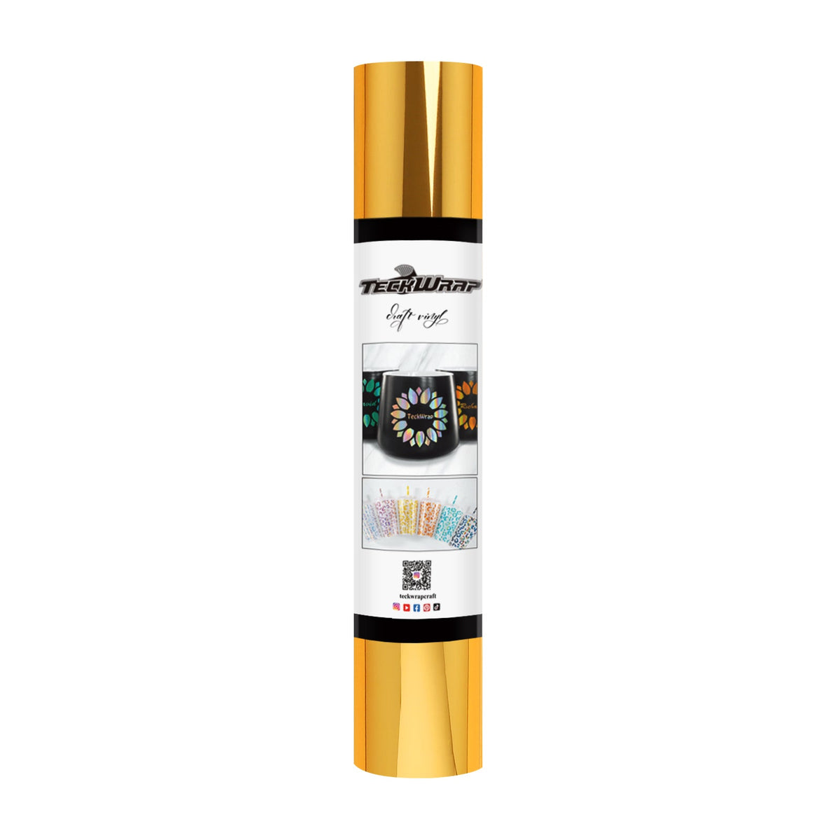 Mirror Chrome Adhesive Vinyl - US to US / 5ft / Light Gold - TeckwrapCraft
