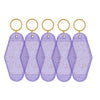 Motel Keychains Blanks - US to US / Glitter Purple - TeckwrapCraft
