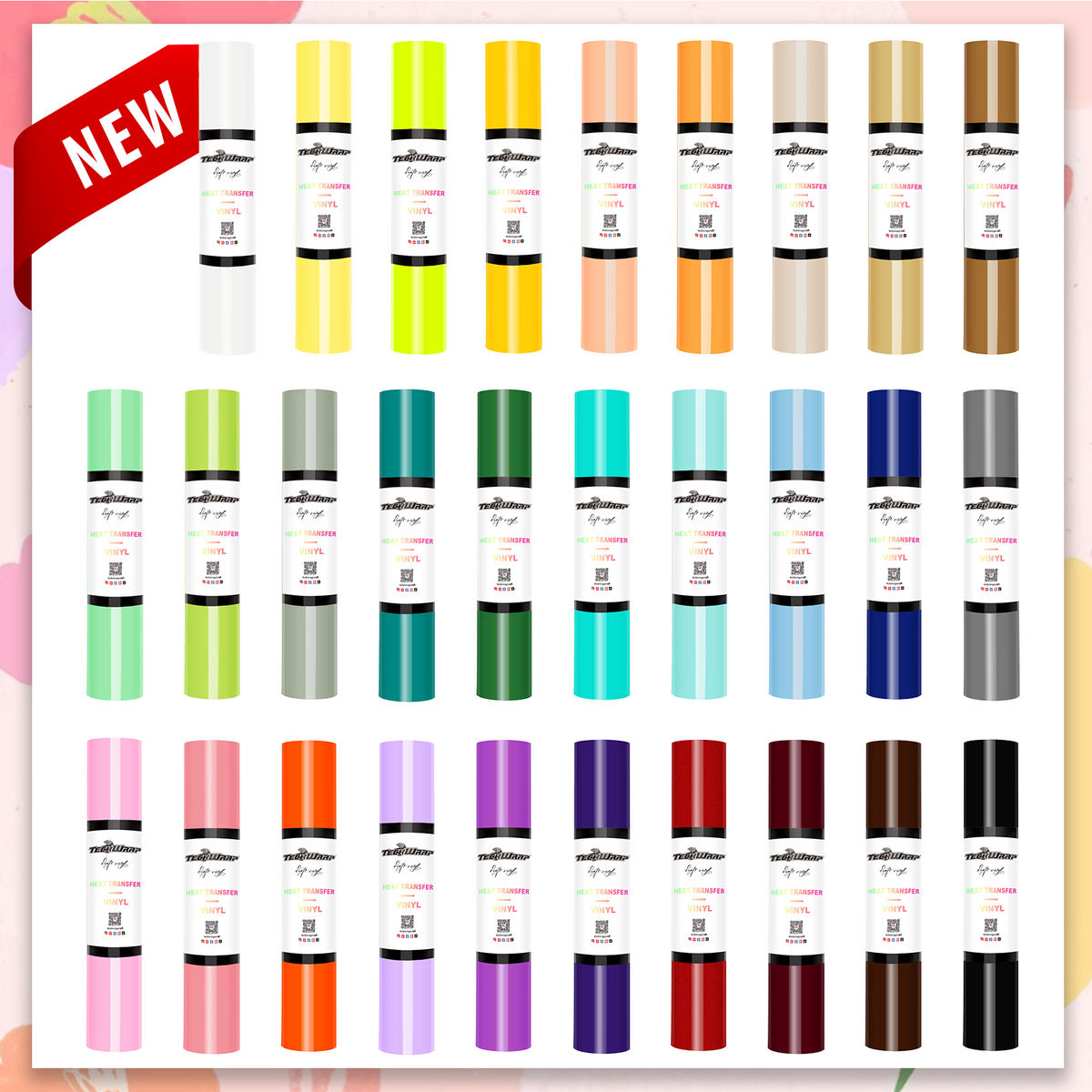 Iron On Puff Heat Transfer Vinyl Foil HTV Craft Vinyl Roll 3D - TeckWrap Craft Europe