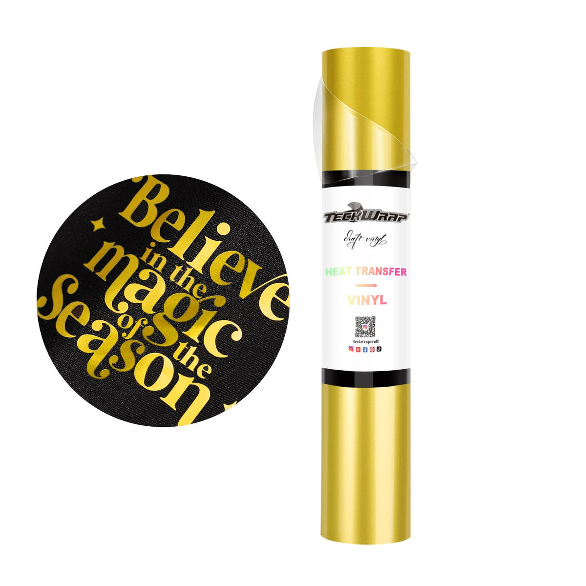Iron On Metallic Pearlescent Heat Transfer Vinyl - TeckWrap Craft Europe