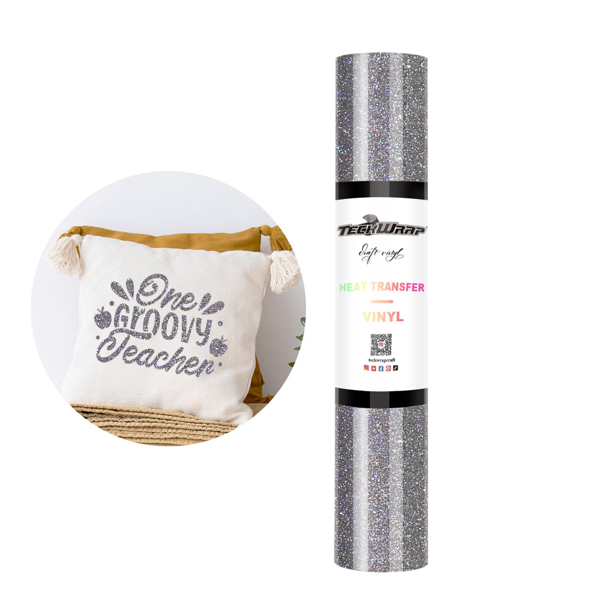Iron On Sparkle Heat Transfer Vinyl Shimmer HTV Craft Foil - TeckWrap Craft Europe