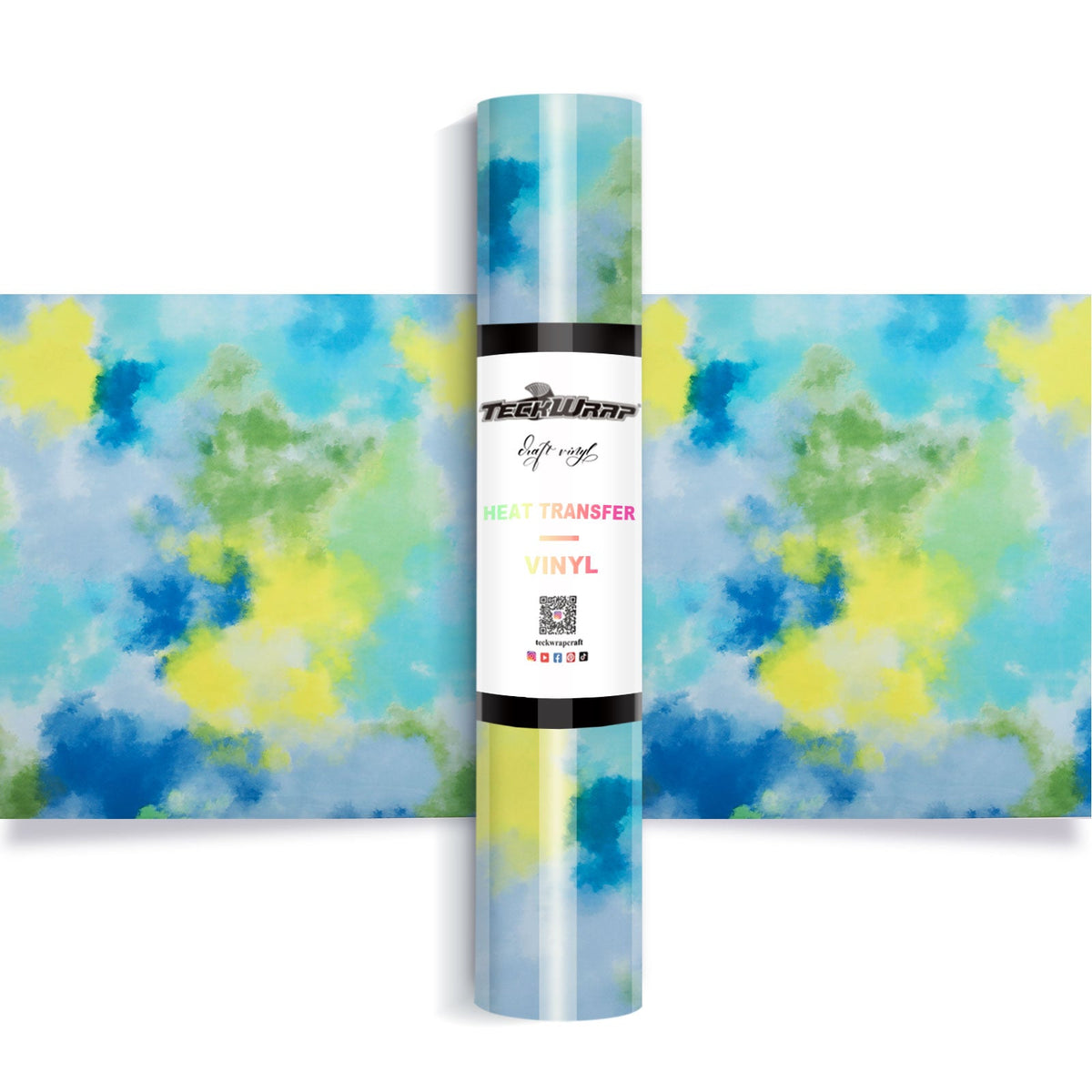 Colorful Splash Heat Transfer Vinyl 5ft - Ocean - TeckwrapCraft