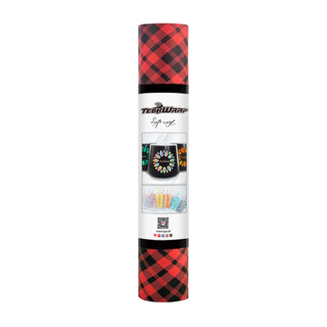 Buffalo Plaid Adhesive Vinyl Folie for Christmas Plaid Red