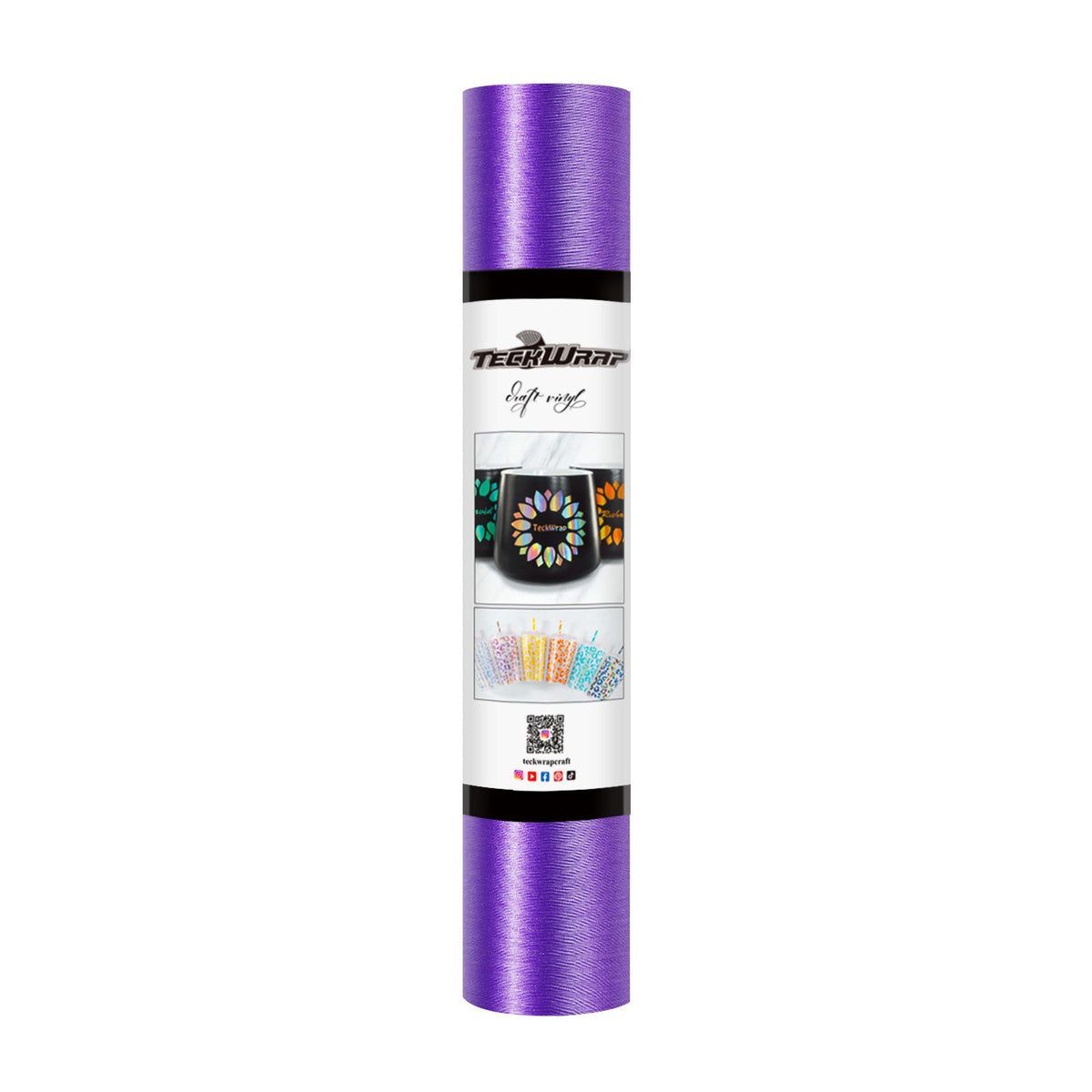 TeckWrap Craft Metallic Satin Chrome Brushed Violet Purple Color