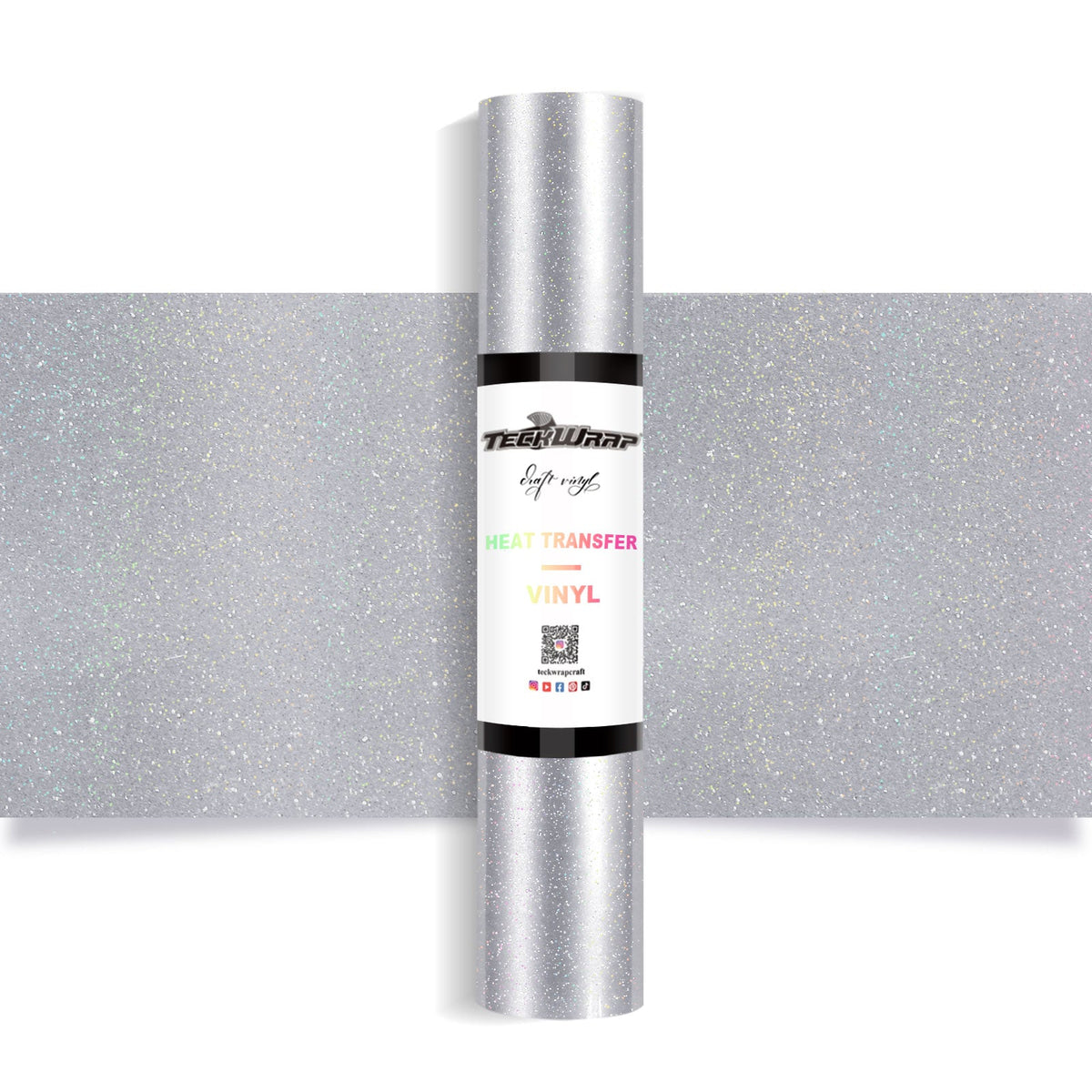 Chameleon Shimmer Heat Transfer Vinyl 5ft Roll - US to US / Silver - TeckwrapCraft