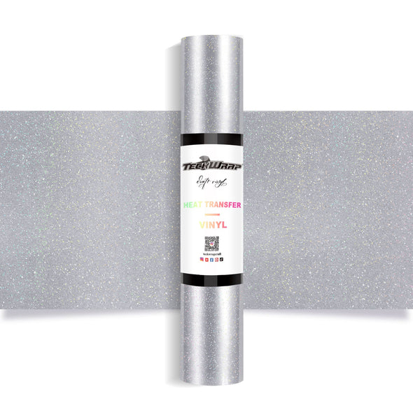Chameleon Shimmer Heat Transfer Vinyl 5ft Roll - US to US / Silver - TeckwrapCraft
