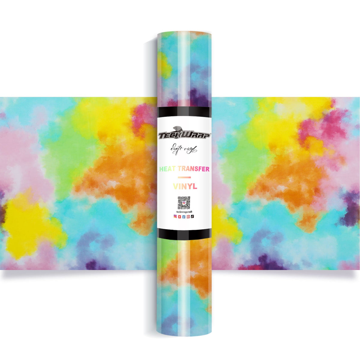 Colorful Splash Heat Transfer Vinyl 5ft - Berry - TeckwrapCraft