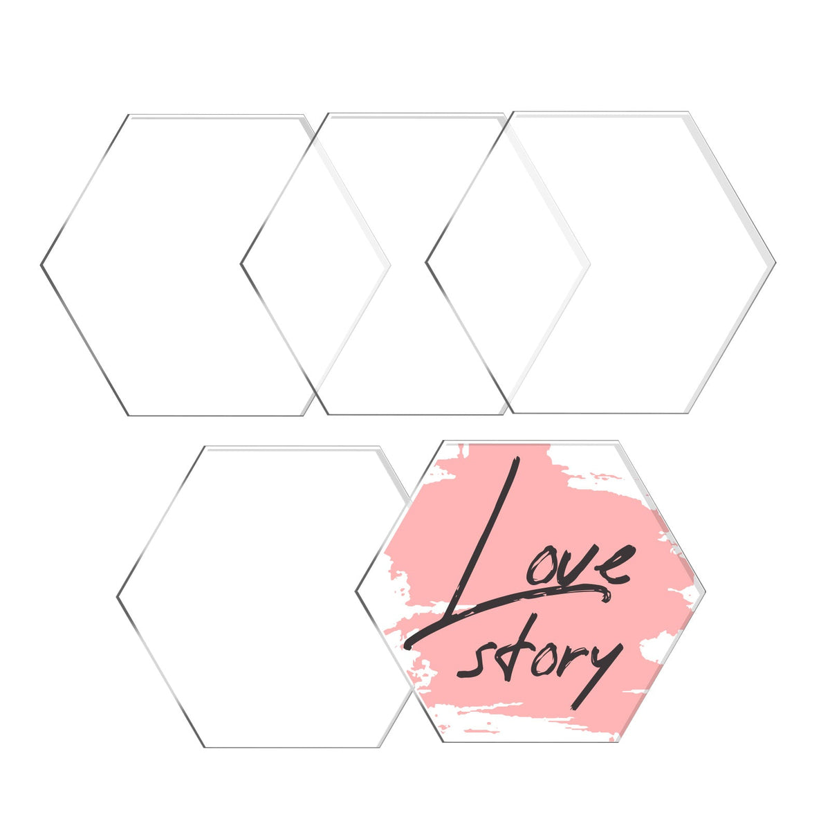 Acrylic Round & Hexagon Discs - Worldwide / 8cm / Hexagon - TeckwrapCraft