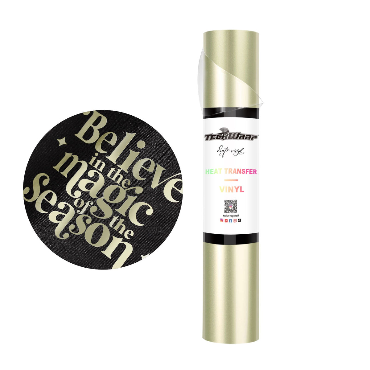 Iron On Metallic Pearlescent Heat Transfer Vinyl - TeckWrap Craft Europe