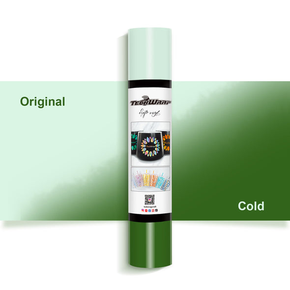 NEW Cold Color Changing Adhesive Vinyl - 5ft / Green - TeckwrapCraft