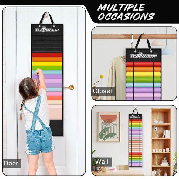 TeckWrapCraft Hanging Vinyl Roll Storage with 24 Compartments - TeckWrap Craft Europe