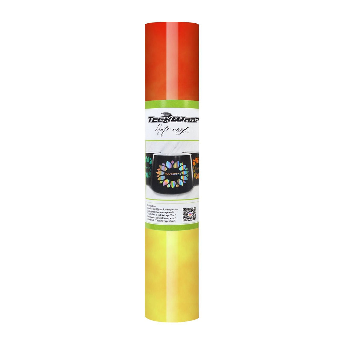 TeckWrap Craft Europe Heat Color Changing Orange to Yellow