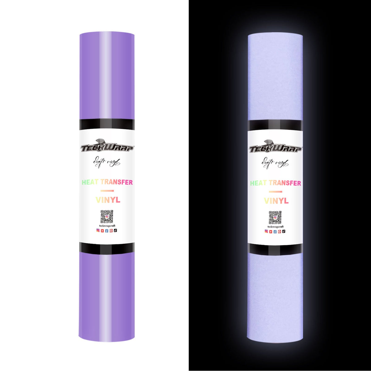 Reflective Heat Transfer Vinyl 5ft Roll - US to US / Pastel Purple - TeckwrapCraft