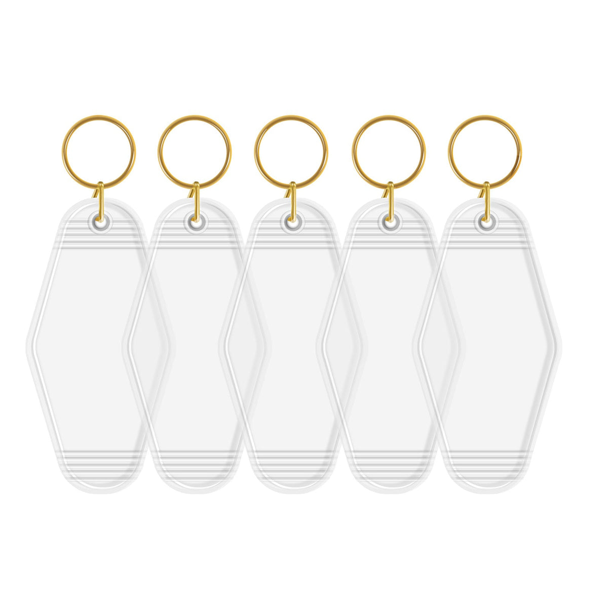Motel Keychains Blanks - US to US / Clear - TeckwrapCraft