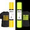 Glow in the Dark Puff Heat Transfer Vinyl 5ft - Yellow - TeckwrapCraft