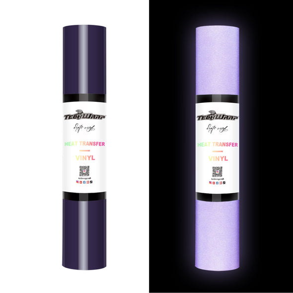 Reflective Heat Transfer Vinyl 5ft Roll - US to US / Ceremonial Purple - TeckwrapCraft