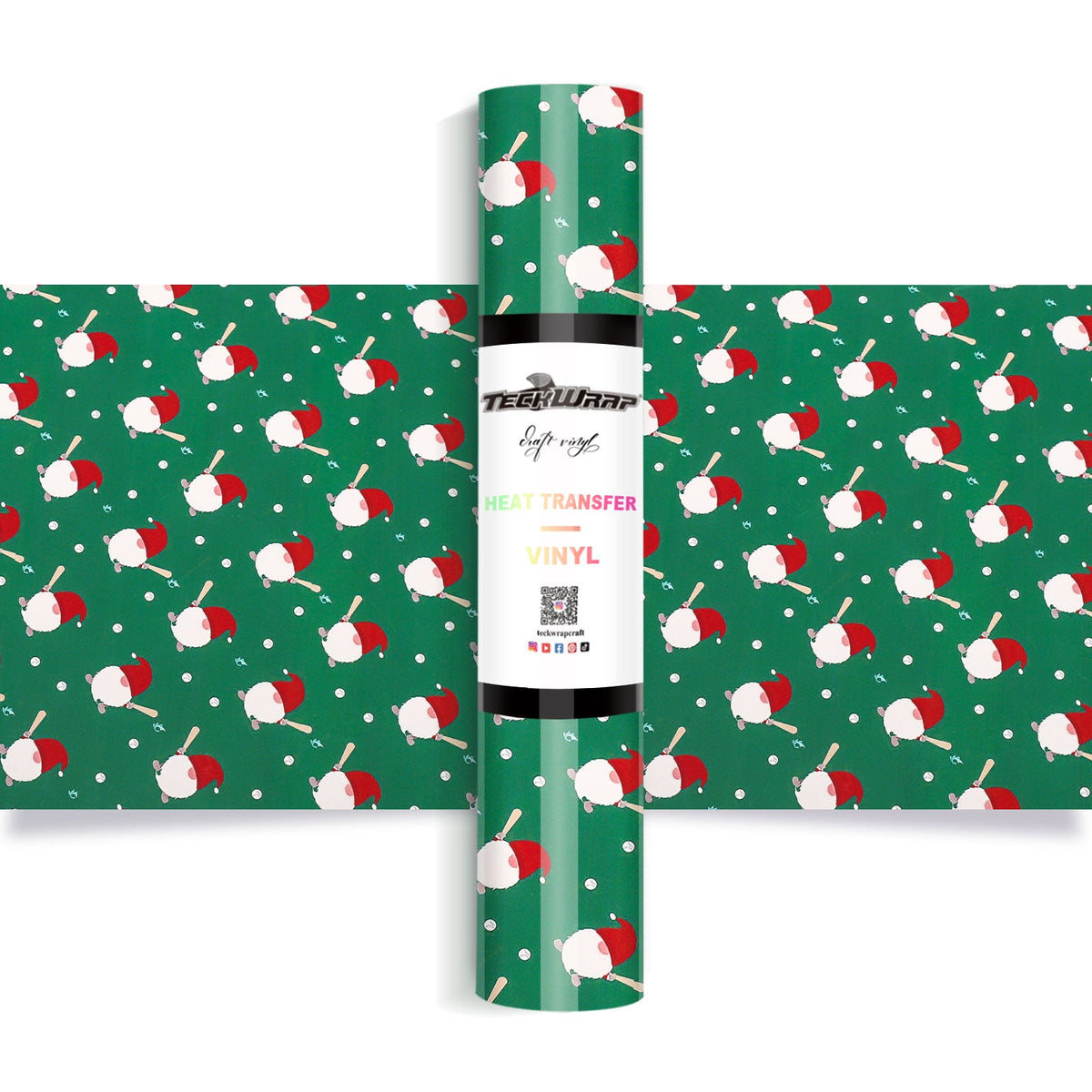 Christmas Pattern Heat Transfer Vinyl - Worldwide / Xmas Santa - TeckwrapCraft