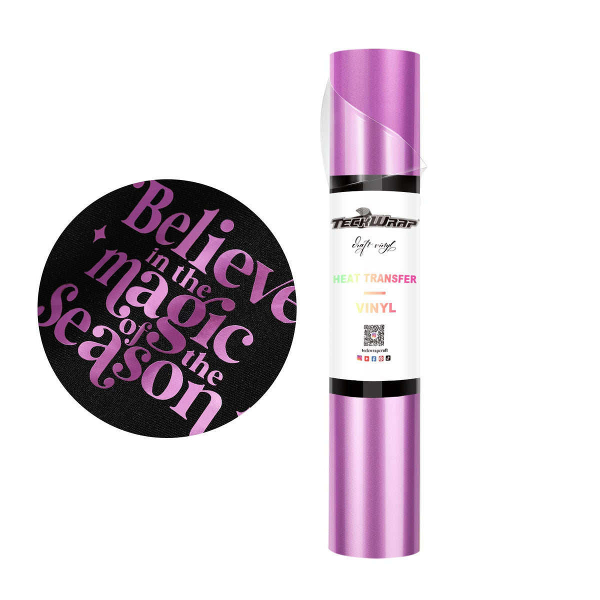 Iron On Metallic Pearlescent Heat Transfer Vinyl - TeckWrap Craft Europe