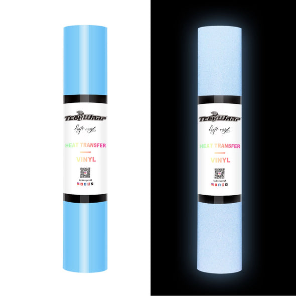 Reflective Heat Transfer Vinyl 5ft Roll - US to US / Sky Blue - TeckwrapCraft