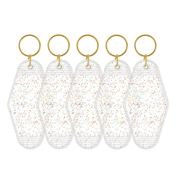 Motel Keychains Blanks - US to US / Glitter - TeckwrapCraft
