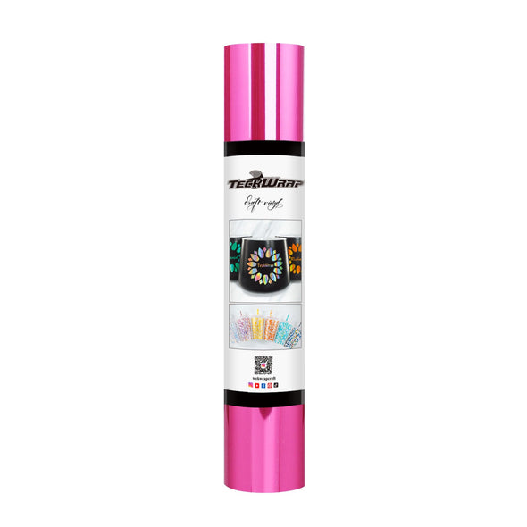 Mirror Chrome Adhesive Vinyl - US to US / 5ft / Royal Pink - TeckwrapCraft