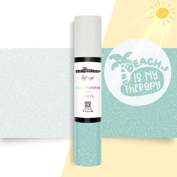 Iron On Glitter UV Color Changing Heat Transfer Vinyl HTV Flex Foil - TeckWrap Craft Europe