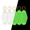 Motel Keychains Blanks - US to US / Clear Glow in the dark Green - TeckwrapCraft
